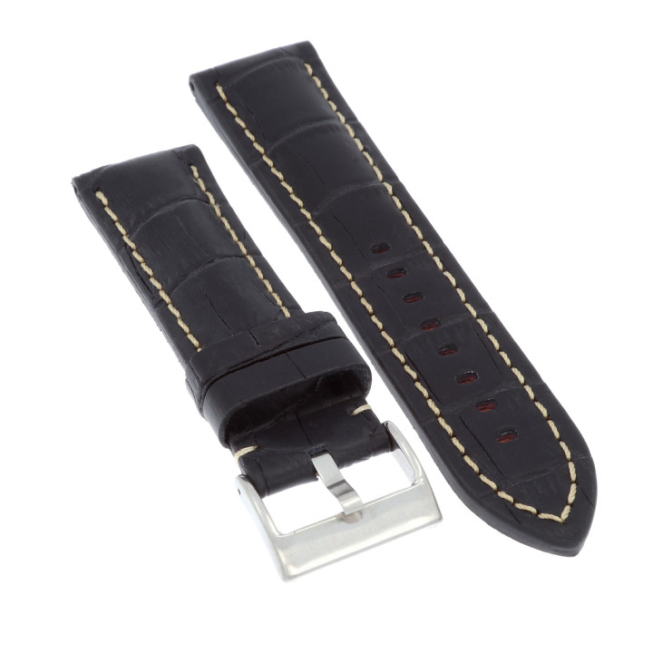 PASEK DO ZEGARKA 24 mm DILOY 395.24.1.22 CZARNY