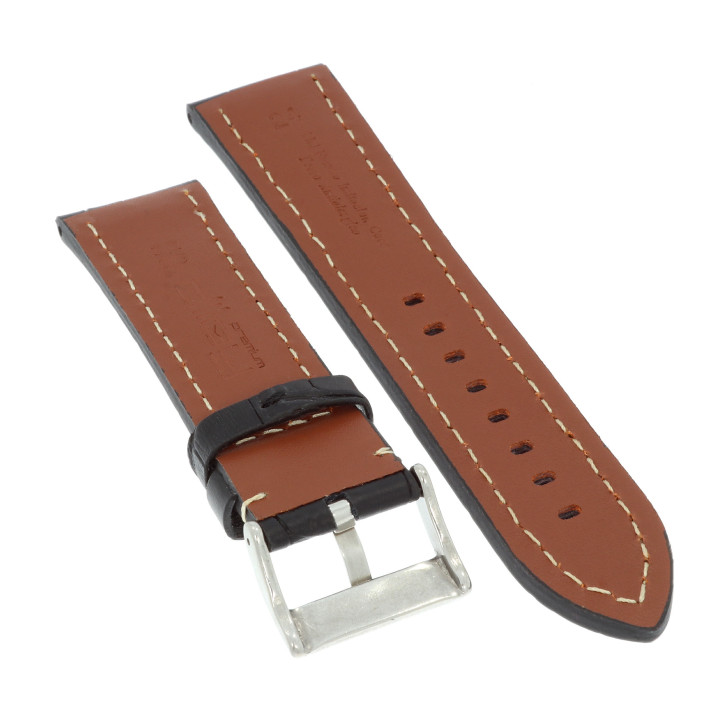 PASEK DO ZEGARKA 24 mm DILOY 395.24.1.22 CZARNY