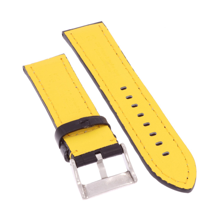 PASEK DO ZEGARKA 24 mm DILOY 395.24.1.10 CZARNY