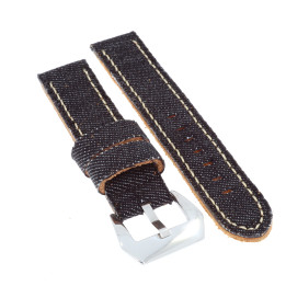 PASEK DO ZEGARKA 18 mm DILOY 390.18.1 CZARNY JEANS