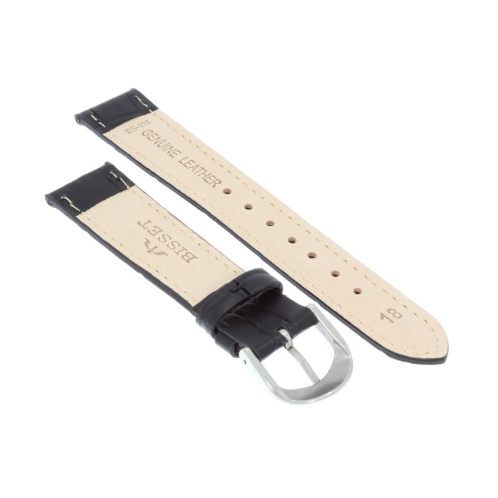 PASEK DO ZEGARKA 18 mm BISSET BS101A.18.1 CZARNY