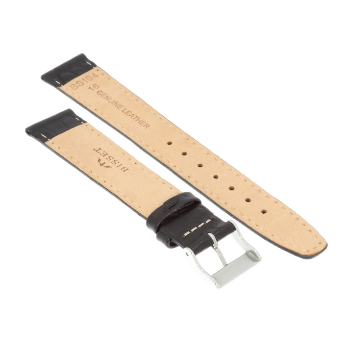 PASEK DO ZEGARKA 18 mm BISSET BS104.18.1 CZARNY
