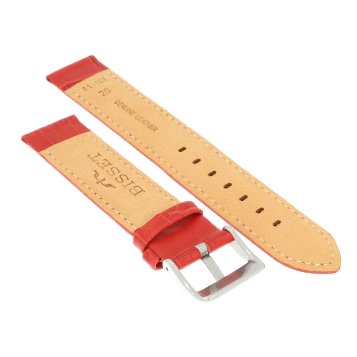 PASEK DO ZEGARKA 20 mm BISSET BS153.20.6 CZERWONY