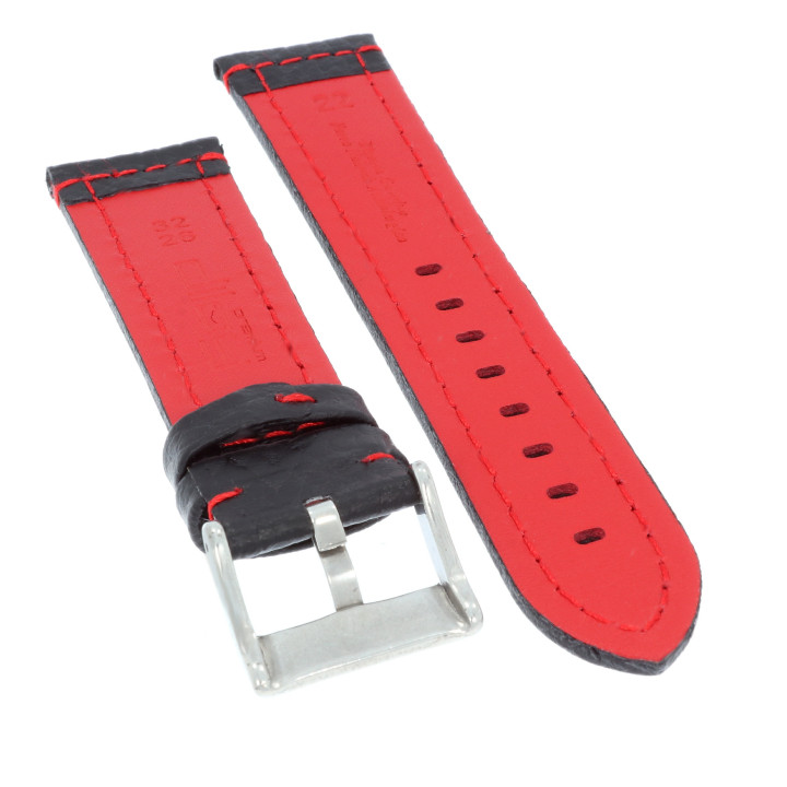 PASEK DO ZEGARKA 22 mm DILOY 394.1.6.22 CZARNY