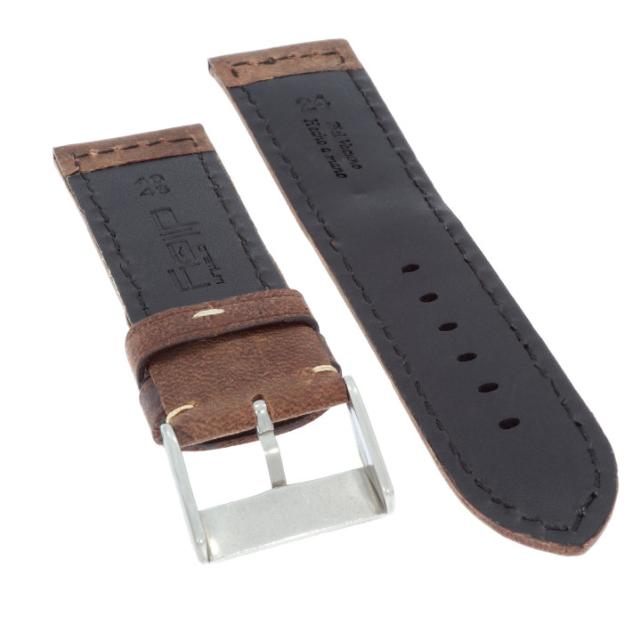 PASEK DO ZEGARKA 24 mm DILOY 396.24.2 BRĄZOWY