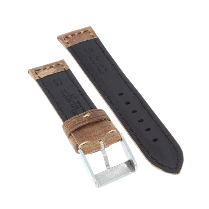 PASEK DO ZEGARKA 20 mm DILOY 396.20.3 BRĄZOWY