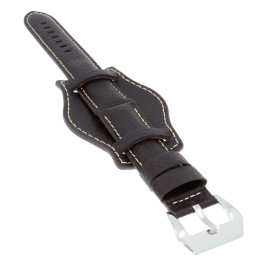 PASEK DO ZEGARKA Z PODKŁADKĄ 20 mm DILOY 386.20.2 BRĄZOWY
