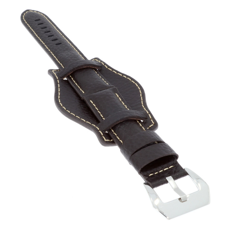PASEK DO ZEGARKA Z PODKŁADKĄ 20 mm DILOY 386.20.2 BRĄZOWY