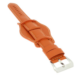 PASEK DO ZEGARKA Z PODKŁADKĄ 22 mm DILOY 386.22.3 BRĄZOWY