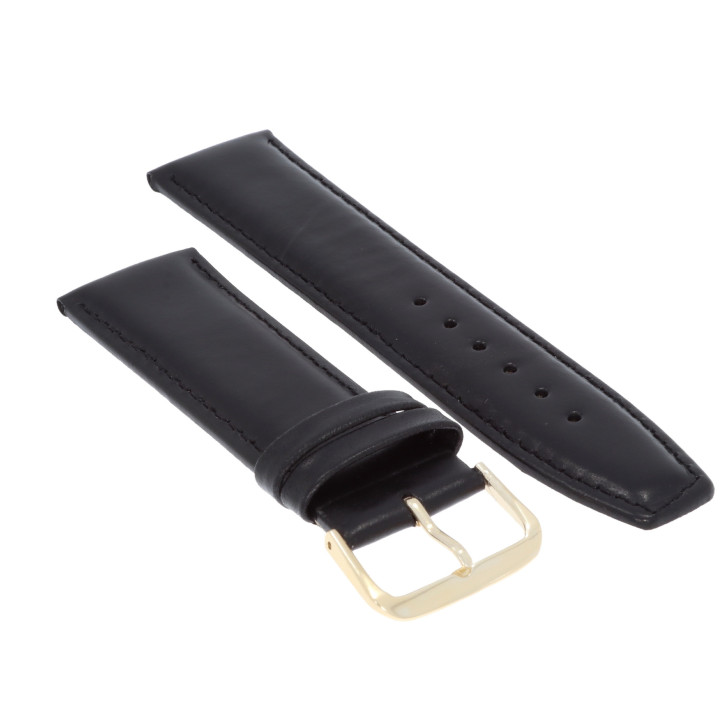 PASEK DO ZEGARKA 24 mm DILOY 777.24.1 CZARNY ZŁ