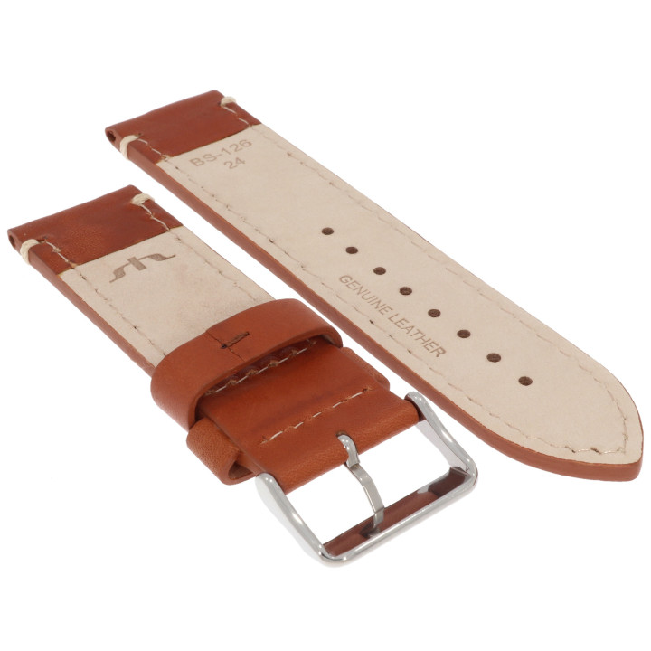 PASEK DO ZEGARKA 24 mm BISSET BS126.24.3 BRĄZOWY