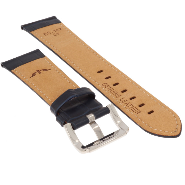 PASEK DO ZEGARKA 24 mm BISSET BS167.24.5 GRANATOWY