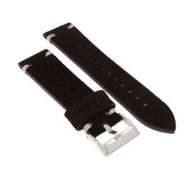 PASEK DO ZEGARKA 22 mm DILOY 417.22.1 NUBUK CZARNY