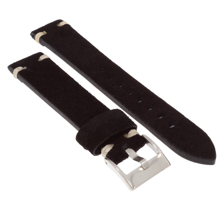 PASEK DO ZEGARKA 18 mm DILOY 417.18.1 NUBUK CZARNY