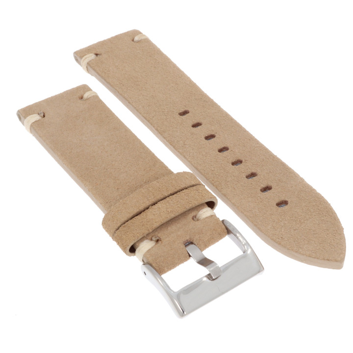 PASEK DO ZEGARKA 24 mm DILOY 417.24.23 NUBUK BEŻOWY