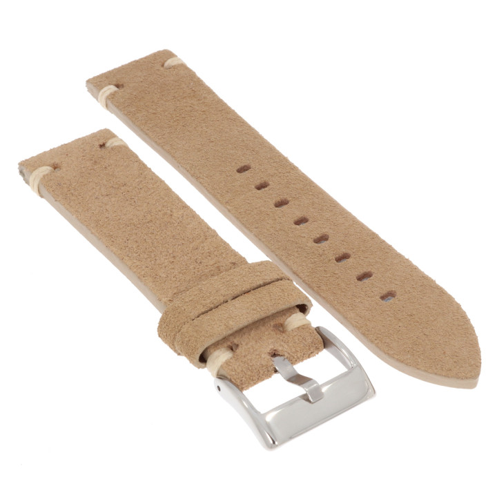PASEK DO ZEGARKA 22 mm DILOY 417.22.23 NUBUK BEŻOWY