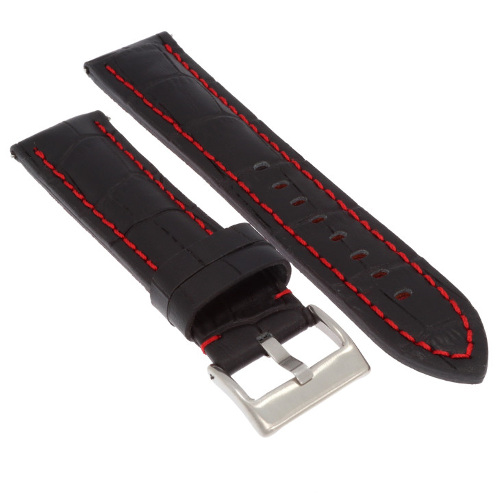 PASEK DO ZEGARKA 22 mm DILOY 395.22.1.6 CZARNY