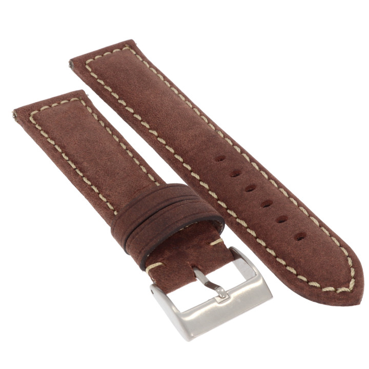 PASEK DO ZEGARKA 22 mm DILOY 396.22.2 BRĄZOWY