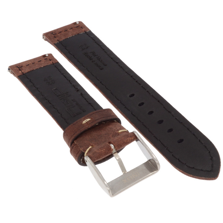 PASEK DO ZEGARKA 22 mm DILOY 396.22.2 BRĄZOWY