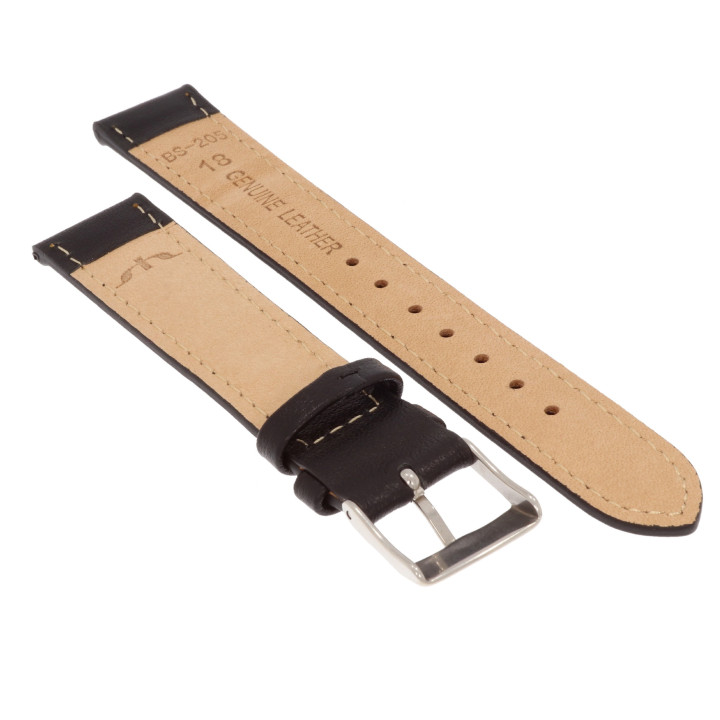 PASEK DO ZEGARKA 18 mm BISSET BS205.18.1 XL CZARNY