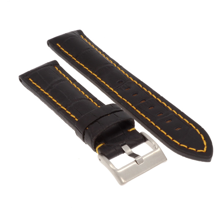 PASEK DO ZEGARKA 22 mm DILOY 395.22.1.10 CZARNY