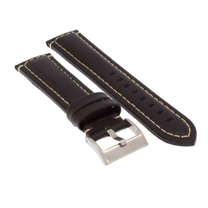PASEK DO ZEGARKA 22 mm DILOY 393.22.1.22 CZARNY