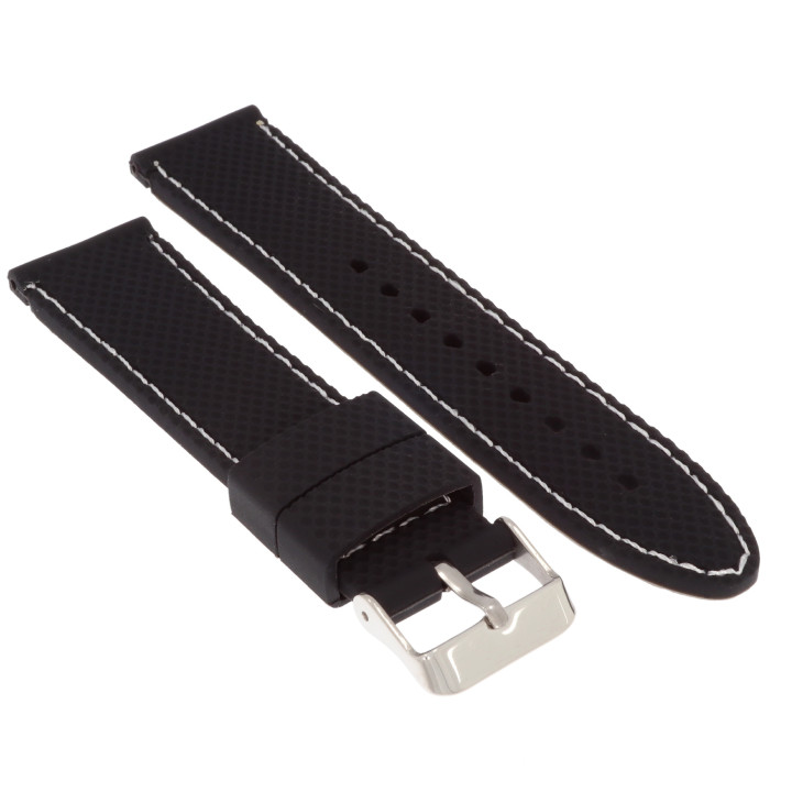 PASEK DO ZEGARKA 22 mm DILOY SBR22.22.1.22 CZARNY