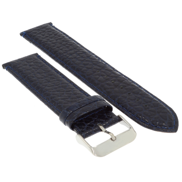 PASEK DO ZEGARKA 24 mm DILOY P205EL.24.5 GRANATOWY DŁUGI XL