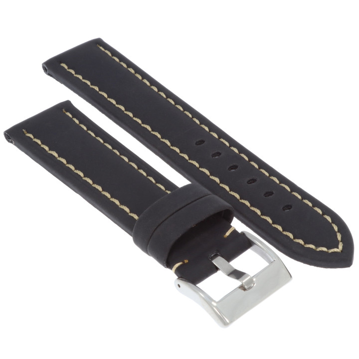 PASEK DO ZEGARKA 22 mm DILOY 377.01.22  CZARNY