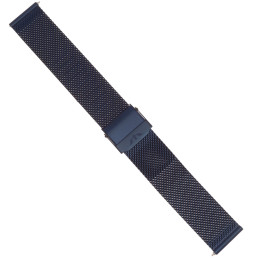 BRANSOLETA MESCH SIATKOWA 18 mm BISSET  BM-101 GRANATOWA MATOWA