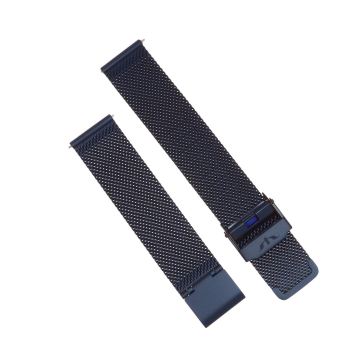 BRANSOLETA MESCH SIATKOWA 18 mm BISSET  BM-101 GRANATOWA MATOWA