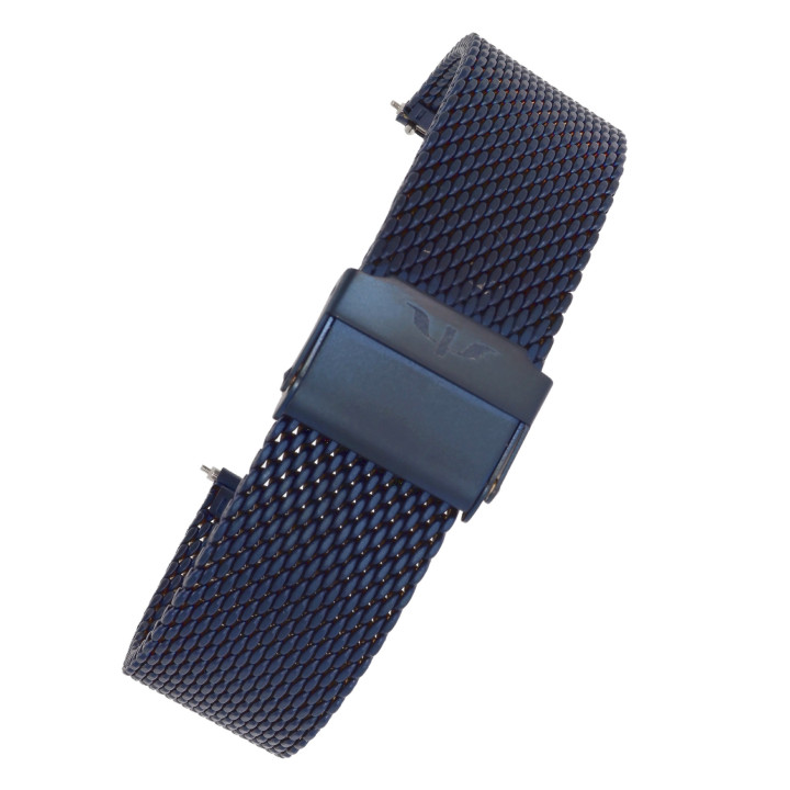 BRANSOLETA MESCH SIATKOWA 20 mm BISSET  BM-102 GRANATOWA MATOWA