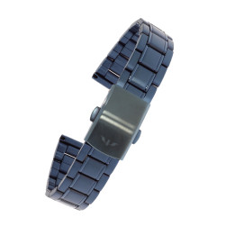 BRANSOLETA DO ZEGARKA 16 mm BISSET  BR-106 GRANATOWA