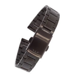 BRANSOLETA DO ZEGARKA 16 mm BISSET  BR-106 CZARNA