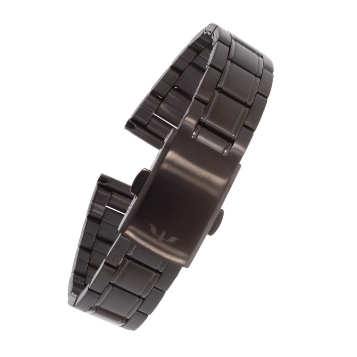 BRANSOLETA DO ZEGARKA 16 mm BISSET  BR-106 CZARNA