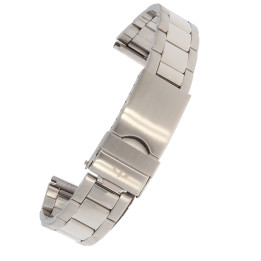 BRANSOLETA DO ZEGARKA 18 mm BISSET  BR-107 SREBRNA