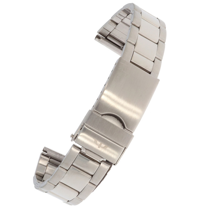 BRANSOLETA DO ZEGARKA 18 mm BISSET  BR-107 SREBRNA