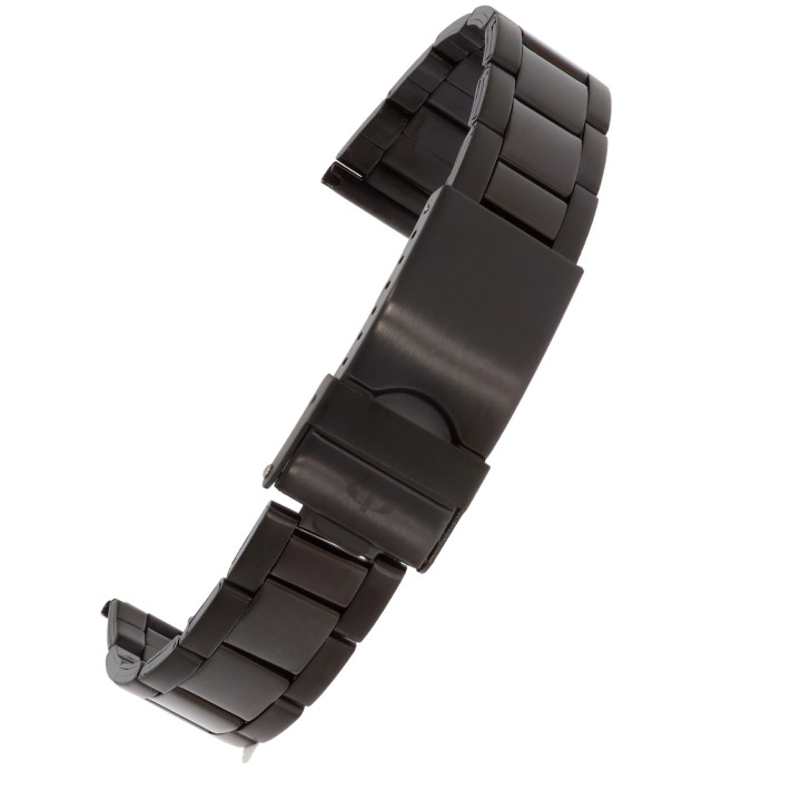 BRANSOLETA DO ZEGARKA 18 mm BISSET  BR-107 CZARNA