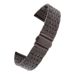 BRANSOLETA DO ZEGARKA 20 mm BISSET  BR-110 CZARNA