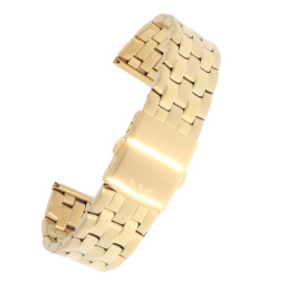 BRANSOLETA DO ZEGARKA 22 mm BISSET  BR-111 ZŁOTA