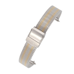 BRANSOLETA MESCH SIATKOWA 12 mm BISSET  BM-101 BICOLOR