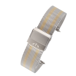 BRANSOLETA MESCH SIATKOWA 16 mm BISSET  BM-101 BICOLOR