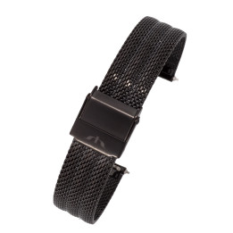 BRANSOLETA MESCH SIATKOWA 14 mm BISSET  BM-103 CZARNA