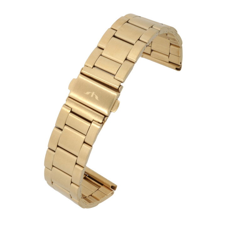 BRANSOLETA DO ZEGARKA 22 mm BISSET  BR-120 ZŁOTA MATOWA