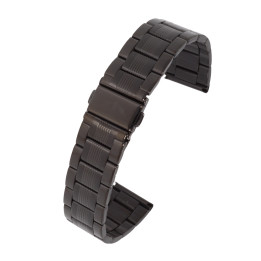 BRANSOLETA DO ZEGARKA 20 mm BISSET  BR-109 CZARNA