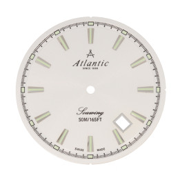 ORYGINALNA TARCZA CYFERBLAT ATLANTIC 6535 SREBRNA