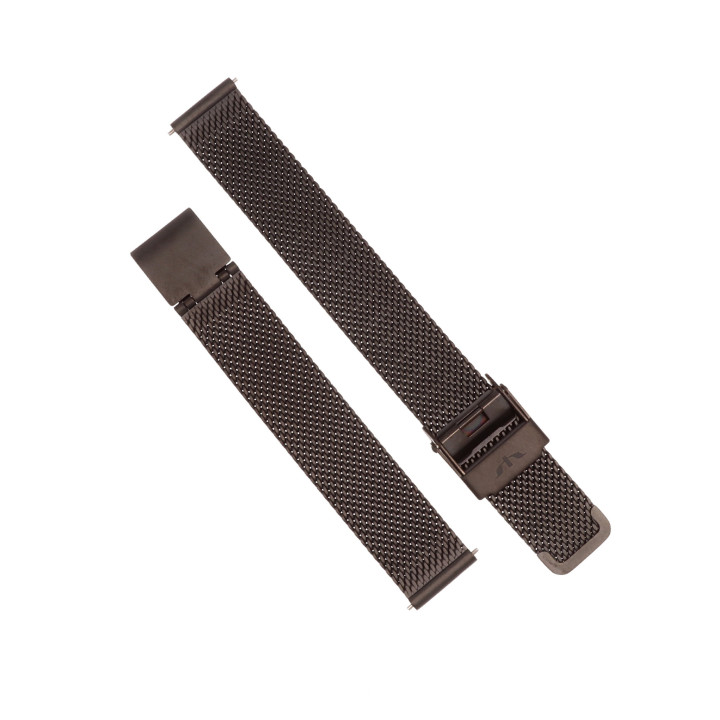 BRANSOLETA MESCH SIATKOWA 14 mm BISSET  BM-101 CZARNA MATOWA