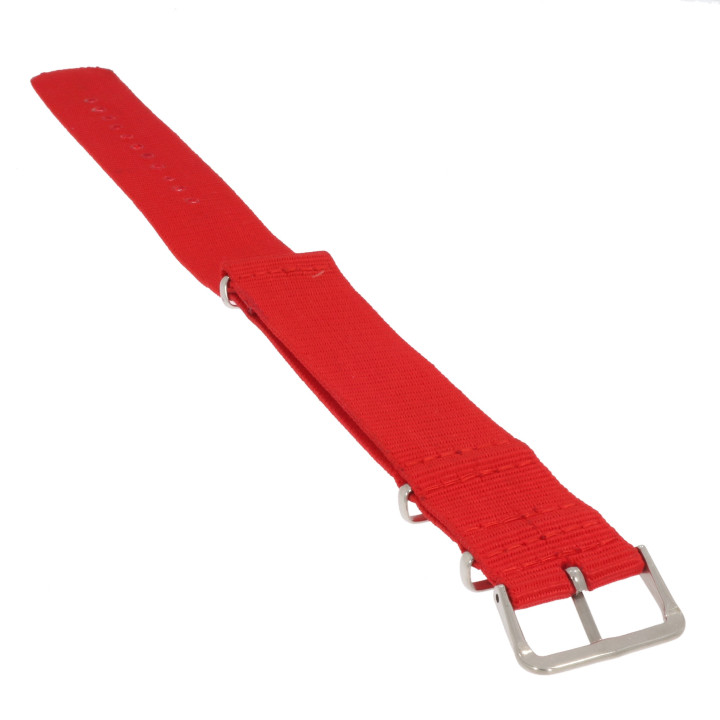 PASEK DO ZEGARKA 20 mm DILOY 387.20.6 PARCIANY CZERWONY