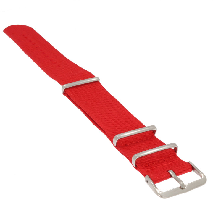 PASEK DO ZEGARKA 22 mm DILOY 387.22.6 PARCIANY CZERWONY