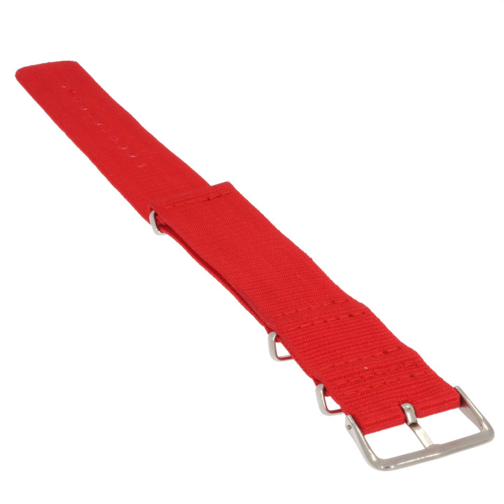 PASEK DO ZEGARKA 22 mm DILOY 387.22.6 PARCIANY CZERWONY